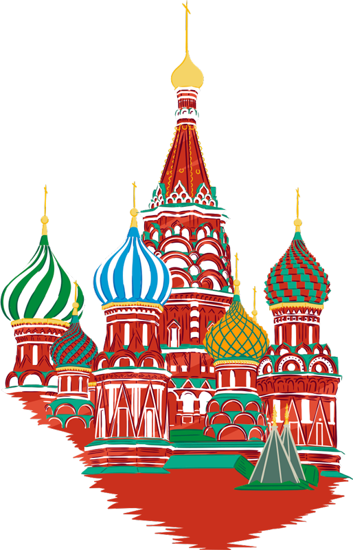 Poster di paesaggio cattedrale russa - TenStickers