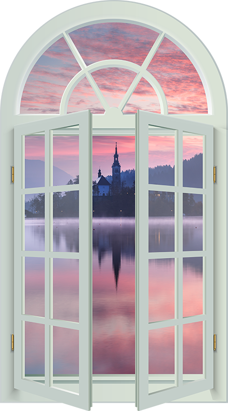 Poster di paesaggio chiesa di bled - TenStickers