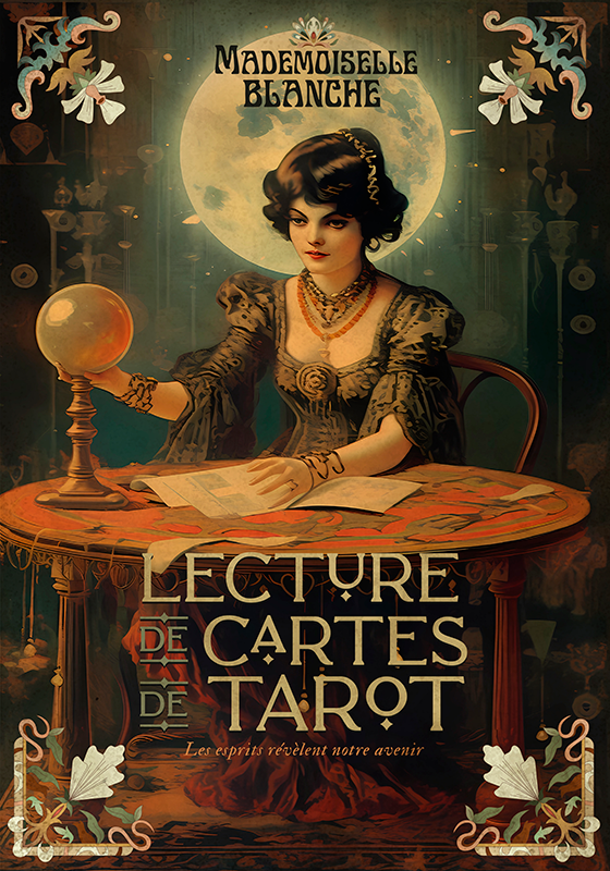 Poster retrò letture dei tarocchi - TenStickers