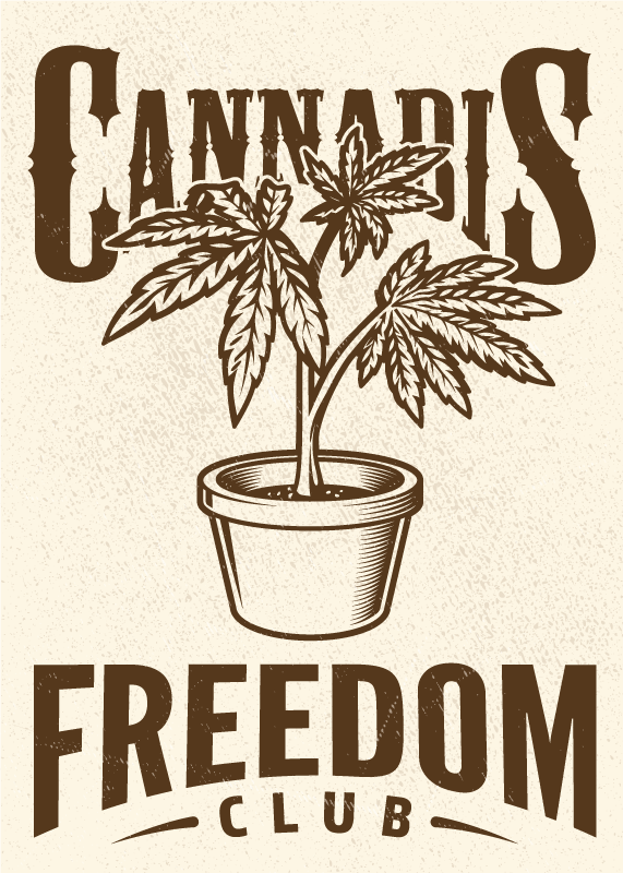 Poster citazioni club della cannabis - TenStickers