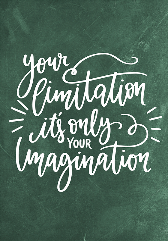 Poster citazioni frase sull'immaginazione - TenStickers
