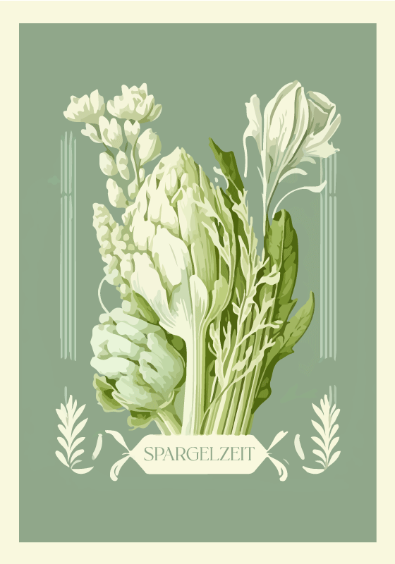 Poster piante tempo degli asparagi - TenStickers