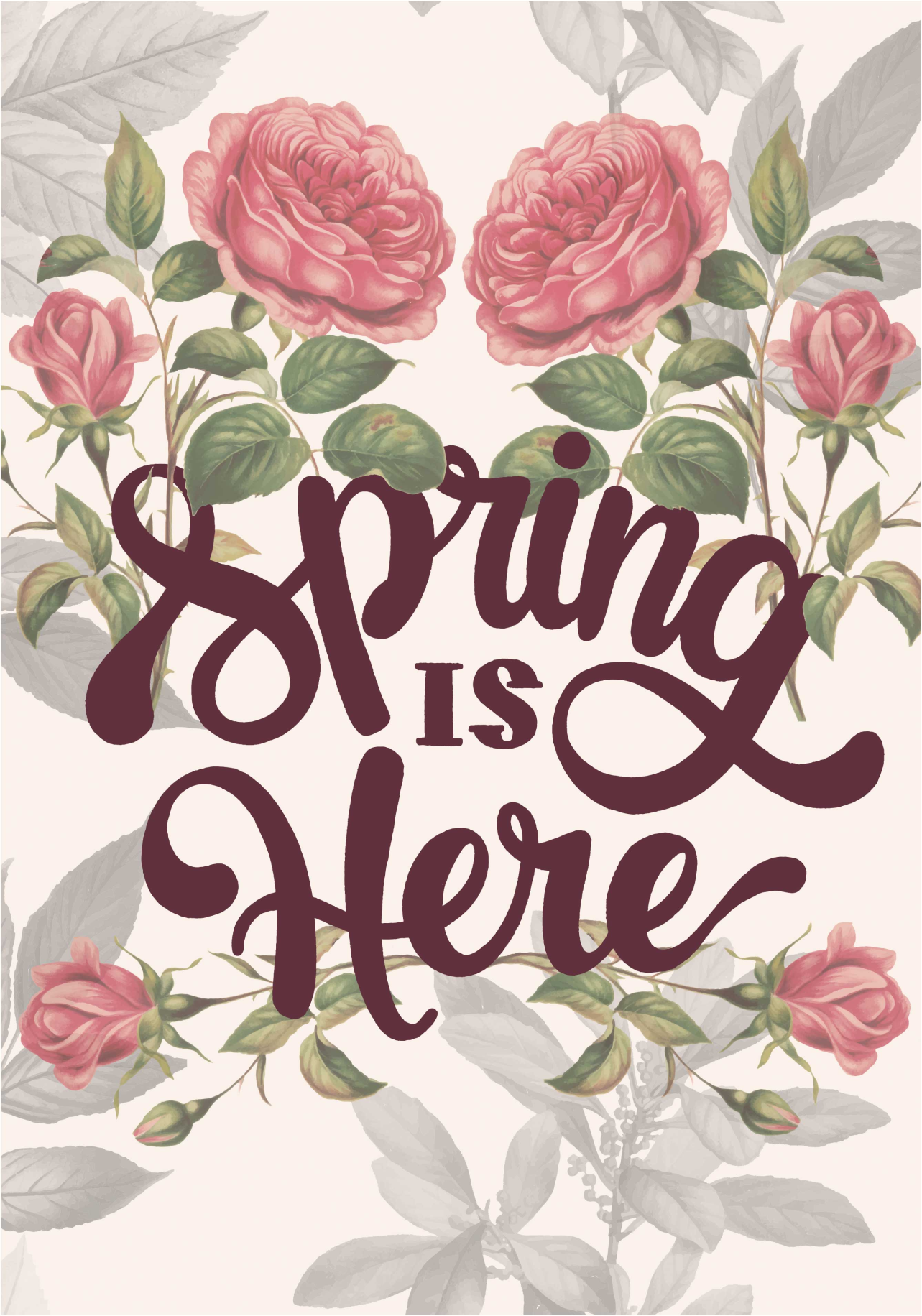 Poster a tema floreale la primavera è arrivata - TenStickers
