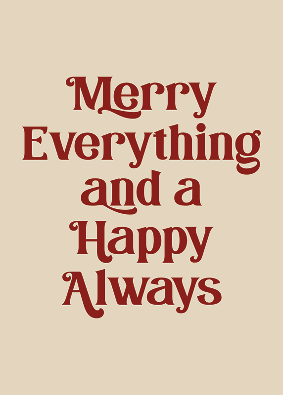 Poster di babbo natale tutto e sempre felici - TenStickers