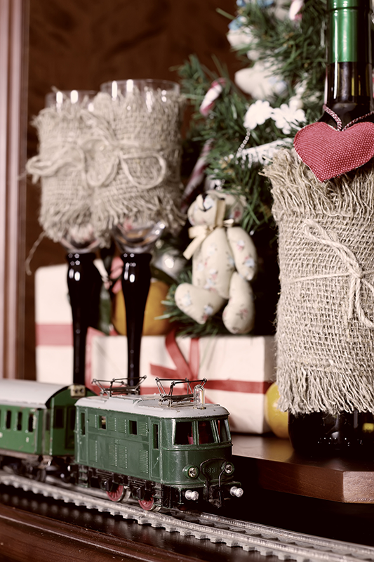 Poster di babbo natale treno giocattolo - TenStickers