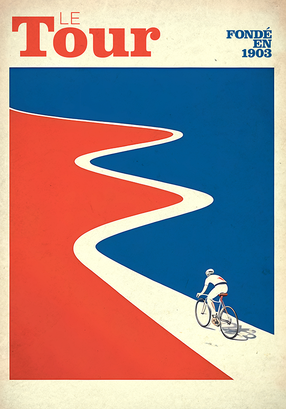Manifesto ciclismo vintage tour - TenStickers