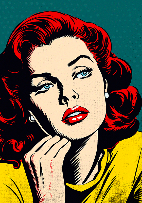 Poster artistici donna bella classica - TenStickers