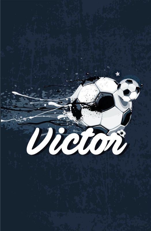 Poster calcio design originale con nome - TenStickers