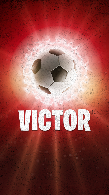 Poster calcio palla di fuoco con nome - TenStickers
