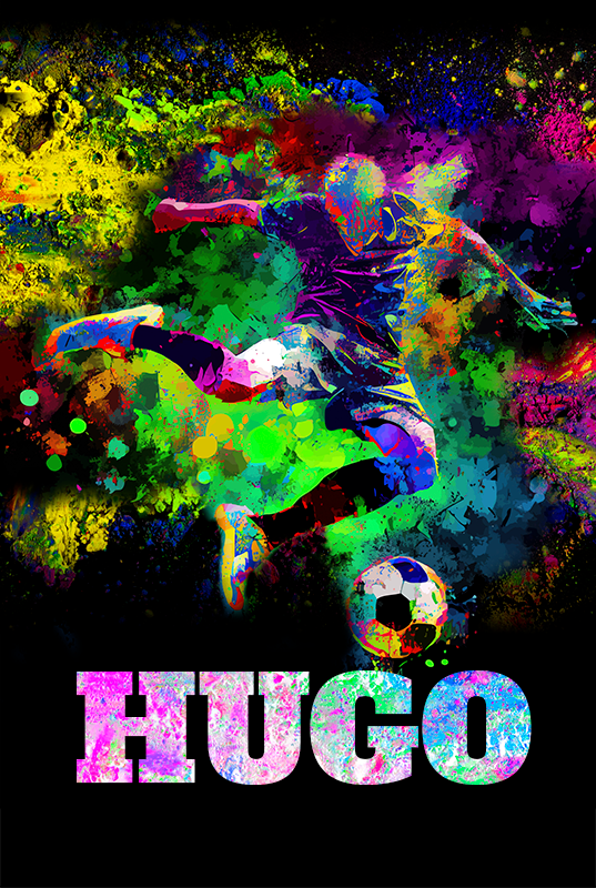 Poster calcio design colorato - TenStickers