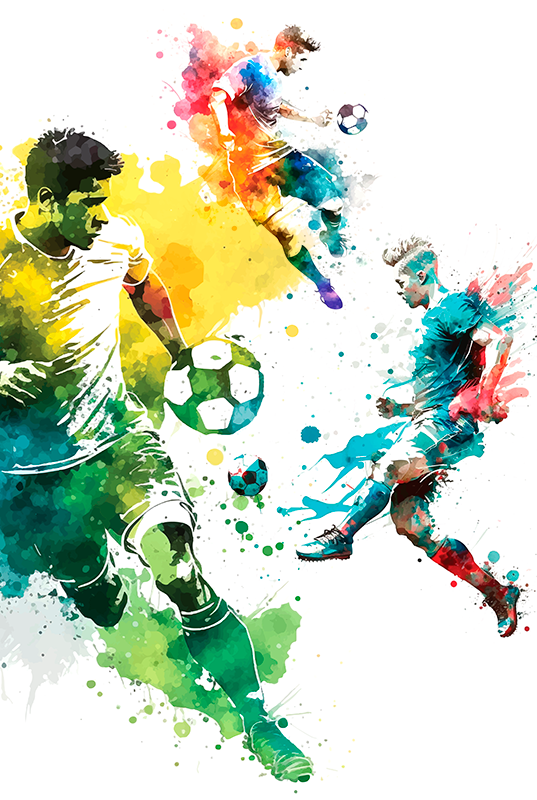 Poster calcio sport in azione - TenStickers