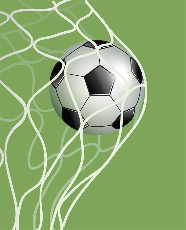 Poster calcio palla in movimento in porta - TenStickers
