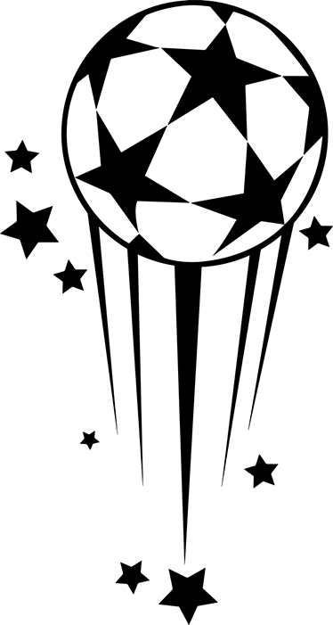 Poster calcio vinile decorativo pallone stelle - TenStickers