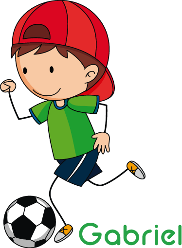 Poster calcio vinile personalizzabile bambino pallone - TenStickers