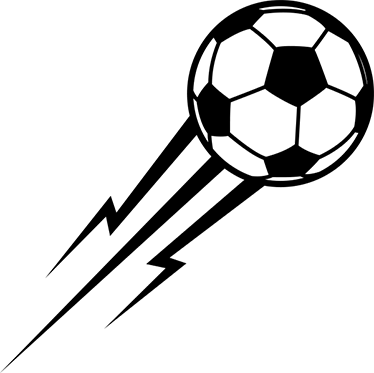 Poster calcio vinile decorativo pallone fulmineo - TenStickers