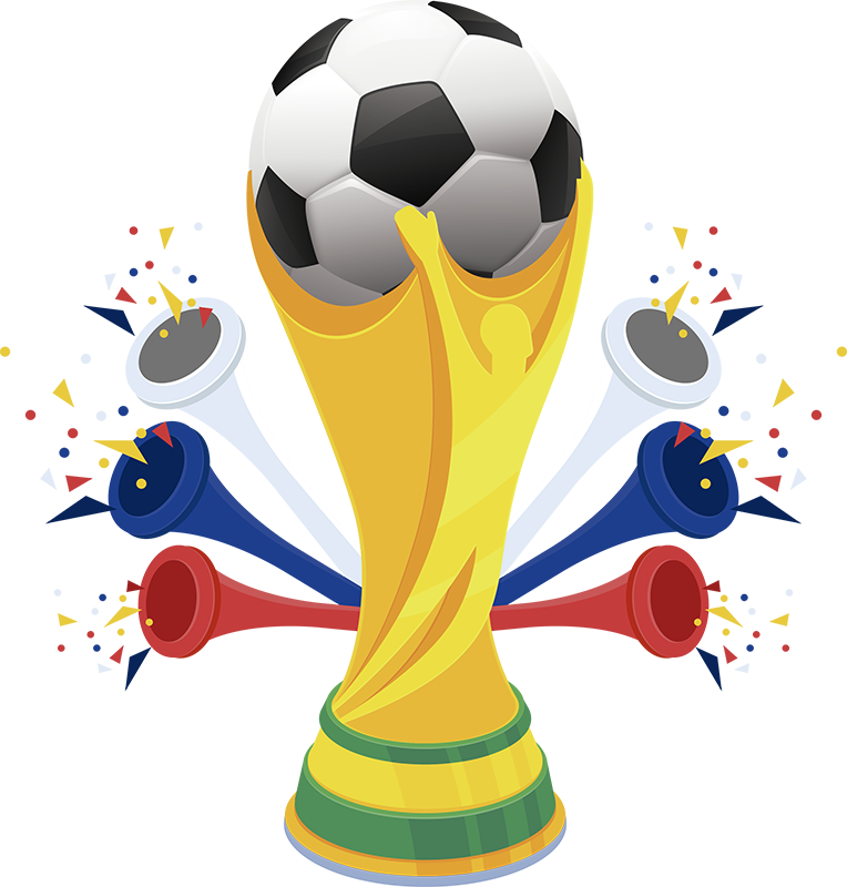Poster calcio vinile coppa del mondo pallone - TenStickers