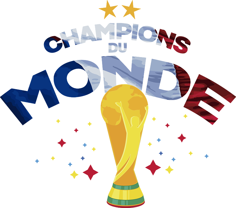 Poster calcio vinile campioni del mondo fr - TenStickers