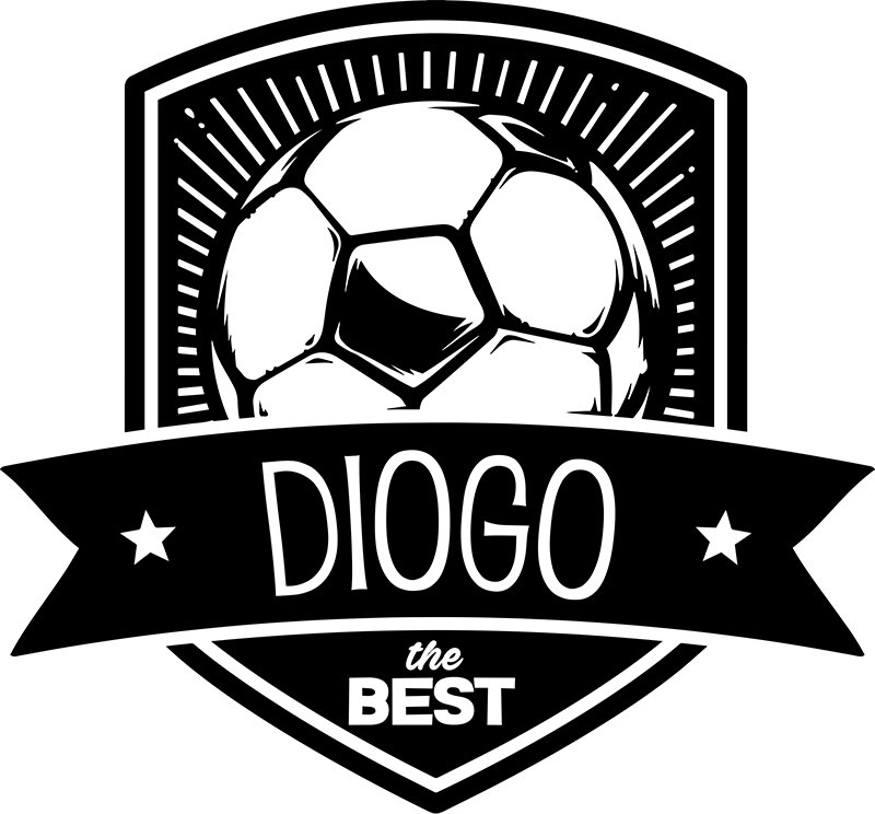 Poster calcio adesivo scudetto personalizzato - TenStickers