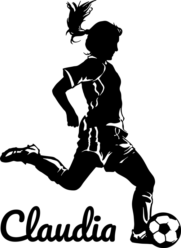 Poster calcio giocatrice di calcio con nome - TenStickers
