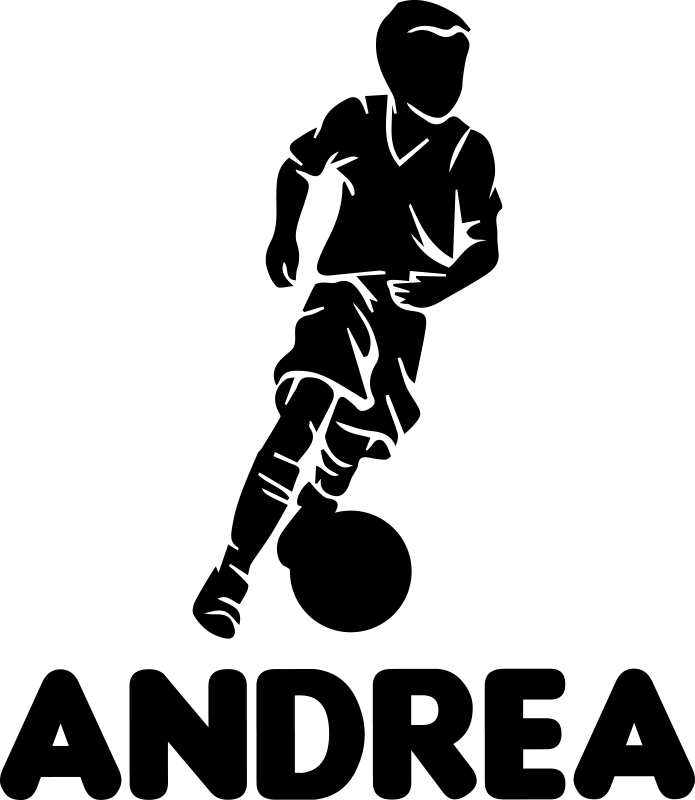 Poster calcio giocatore bambino - TenStickers