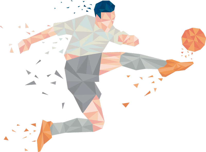 Poster calcio calciatore professionista astratto - TenStickers