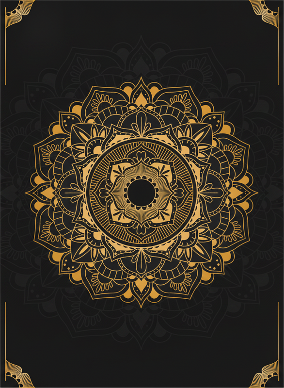 Poster spirituali mandala nero - TenStickers