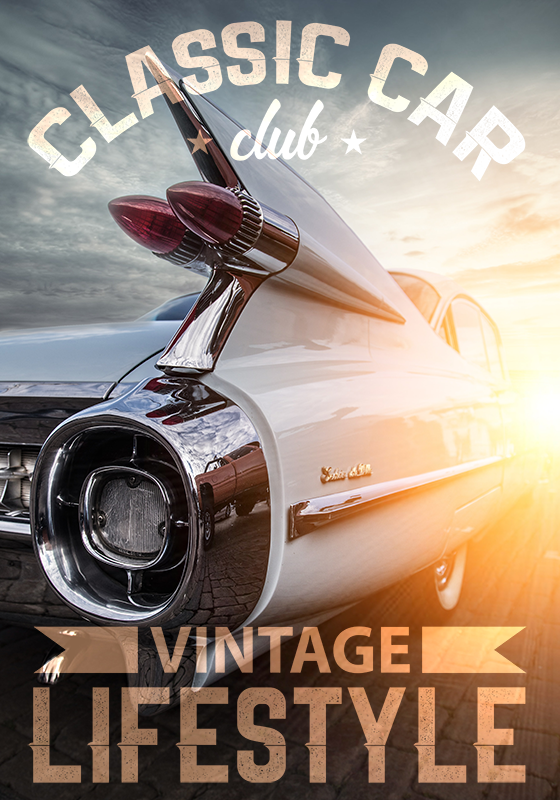 Poster con automobile vintage - TenStickers