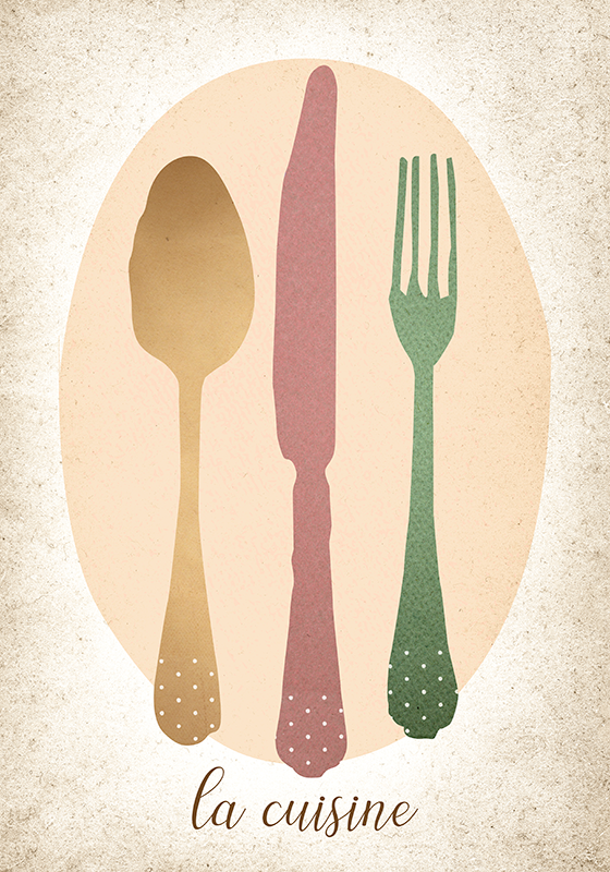 Poster con gli utensili da cucina - TenStickers
