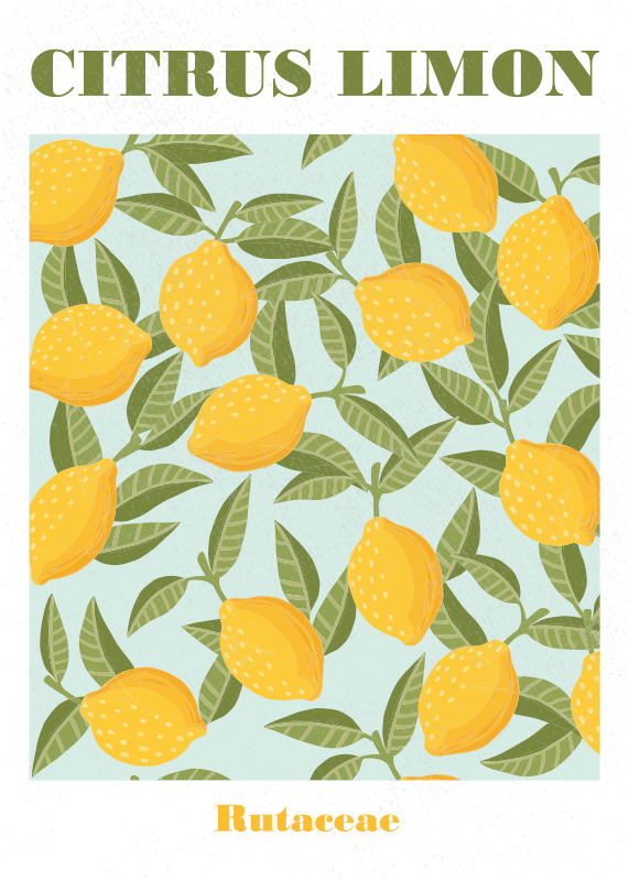 Poster con i limoni gialli - TenStickers
