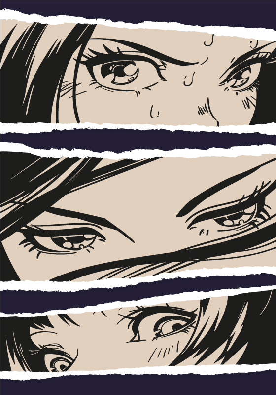 Poster con ragazza stile anime - TenStickers