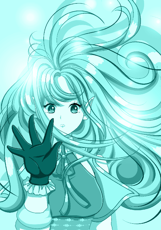 Poster con la ragazza stile anime - TenStickers