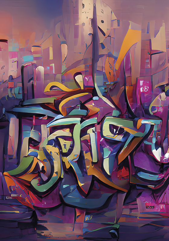 Poster con i graffiti colorati - TenStickers