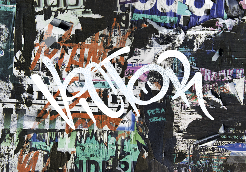 Poster stile graffiti con nome personalizzabile - TenStickers