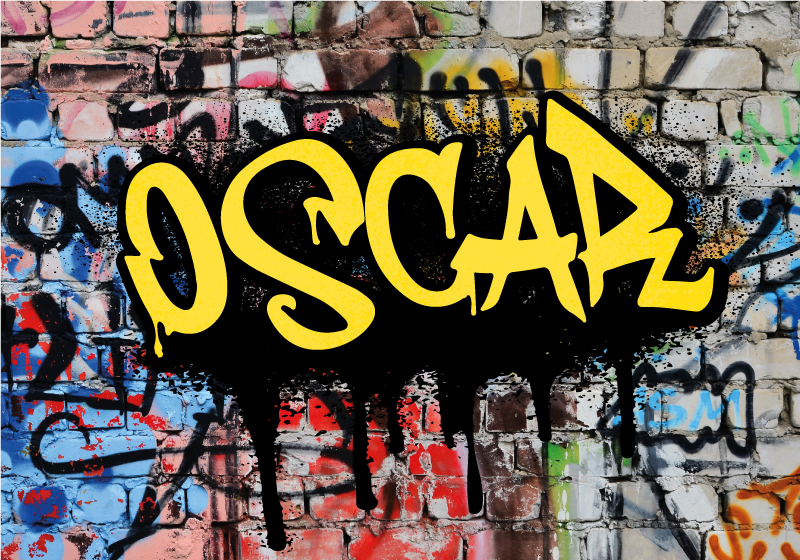 Poster con nome personalizzato stile graffito - TenStickers