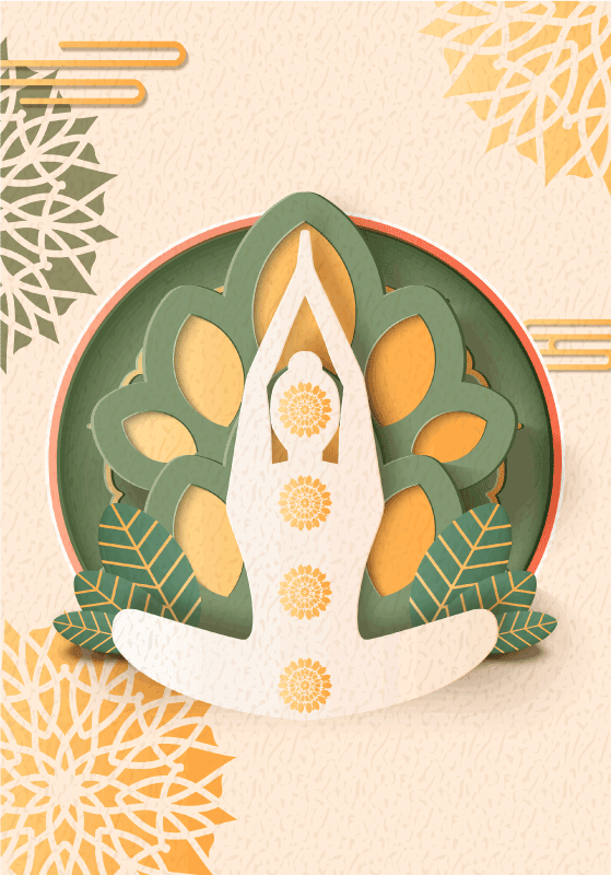 Poster con raffigurazione namasté - TenStickers