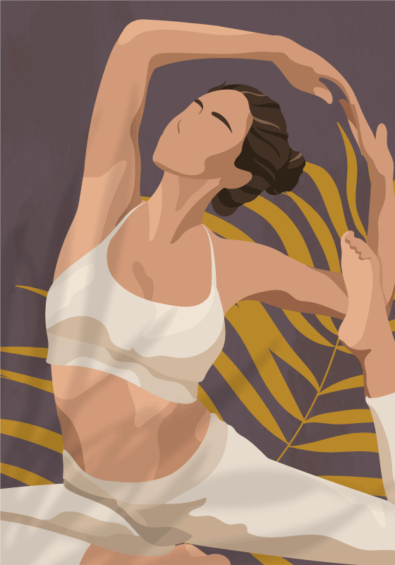 Poster con il tema di yoga - TenStickers