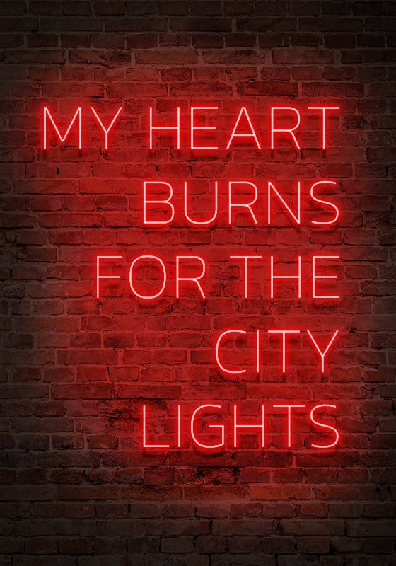 Poster con scritta effetto neon - TenStickers