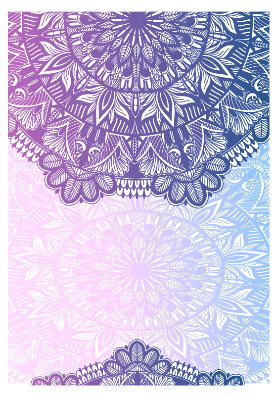 Poster con mandala di colore viola - TenStickers