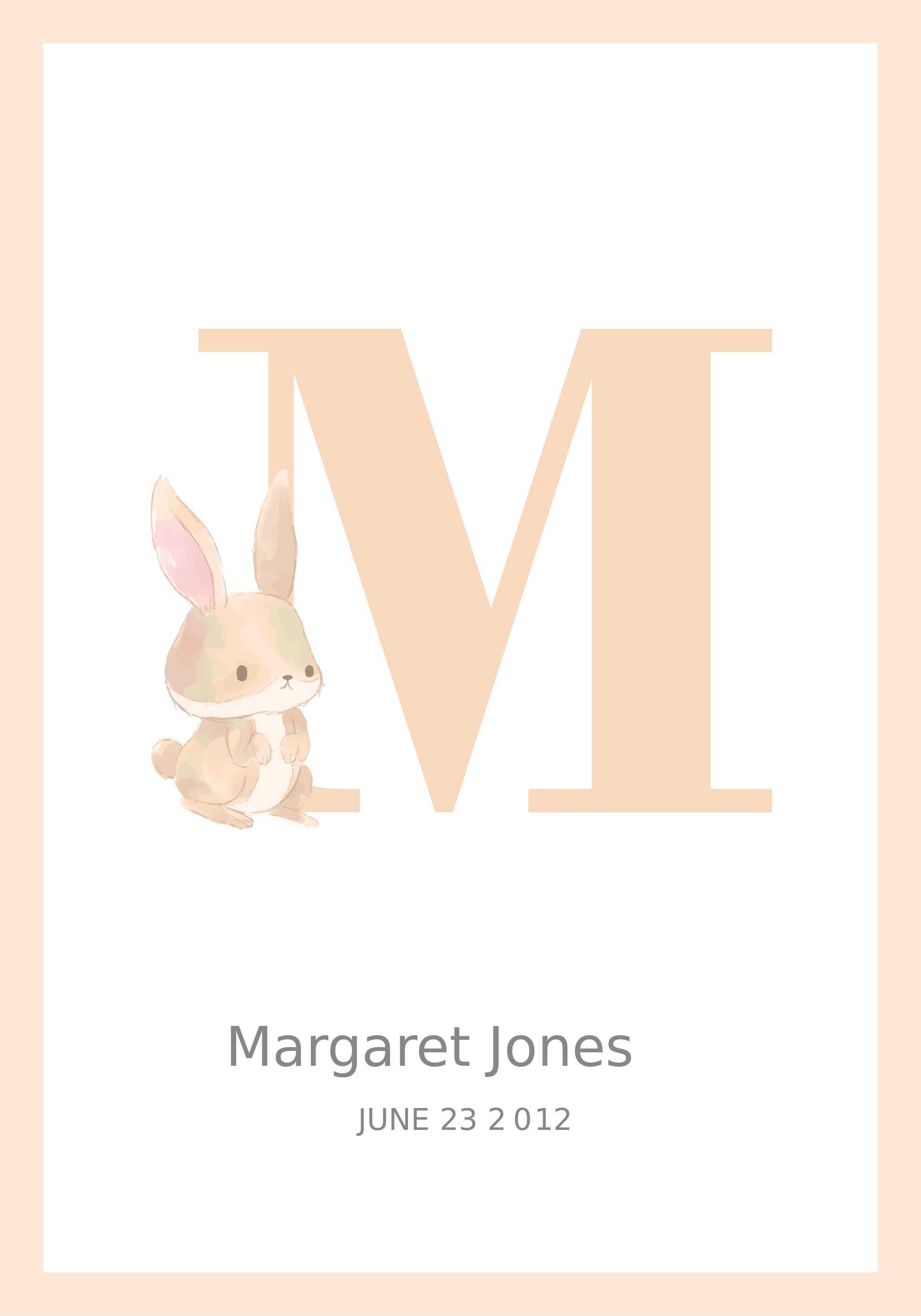 Poster con lettera, nome e data personalizzata - TenStickers