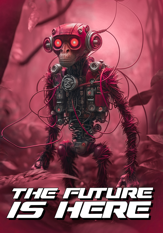 Poster camera ragazzi robot scimmia - TenStickers