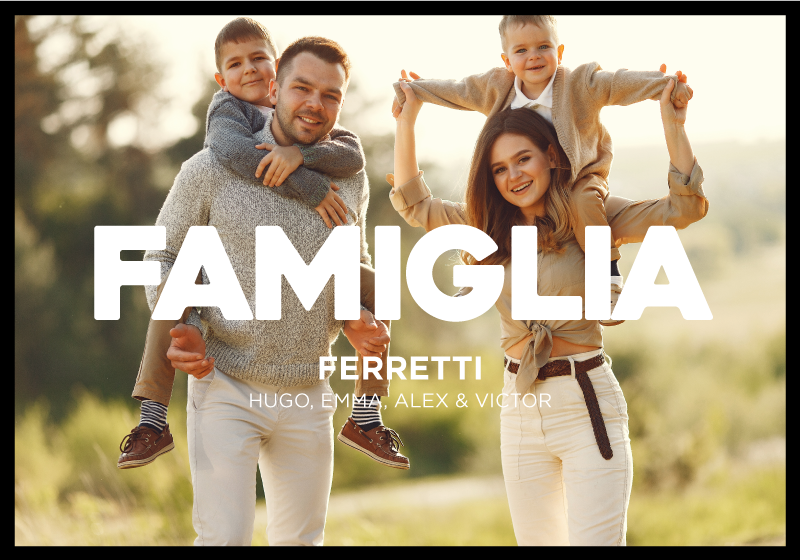 Poster foto di famiglia nome personalizzato - TenStickers