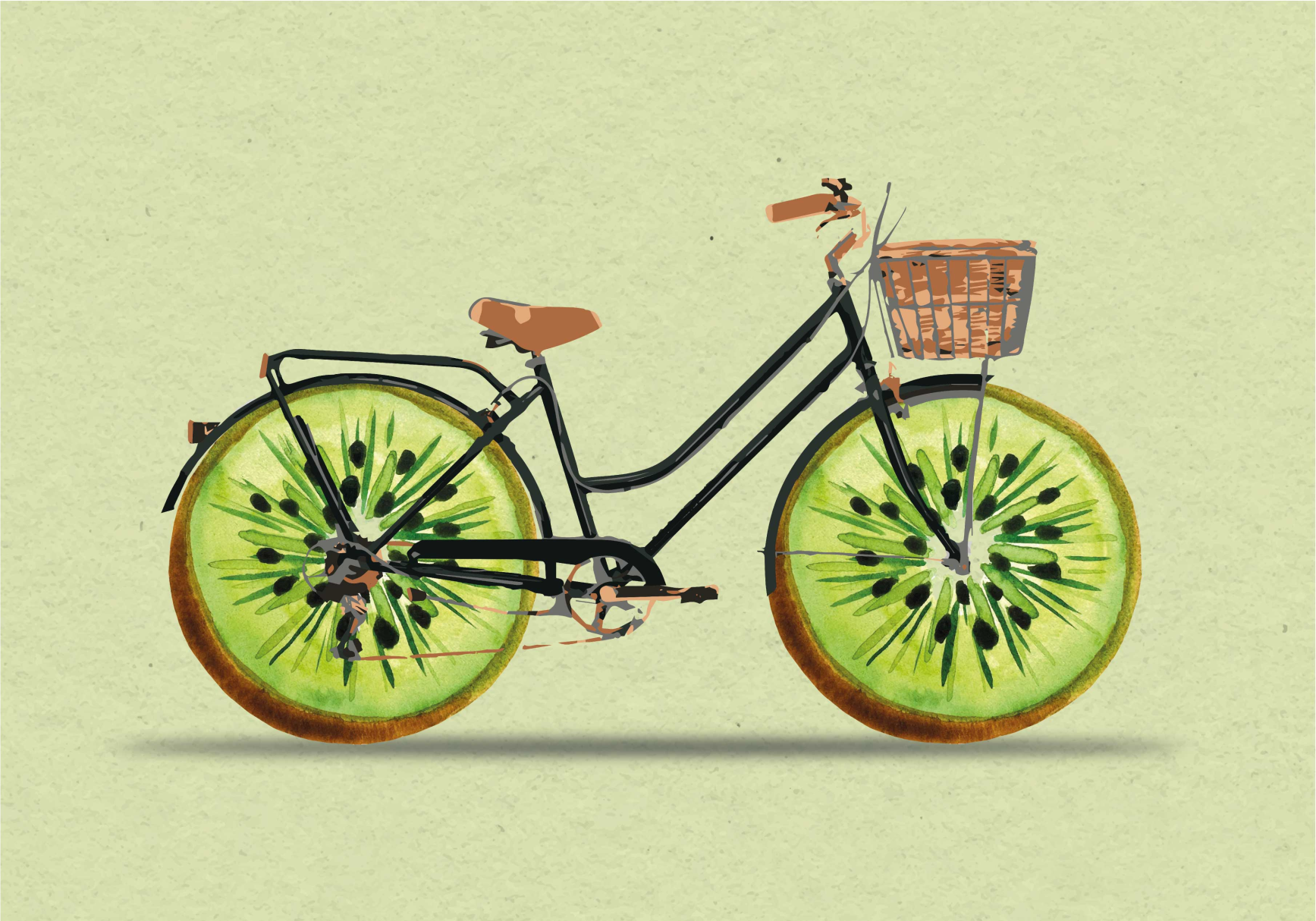 Poster di una bicicletta Kiwi - TenStickers