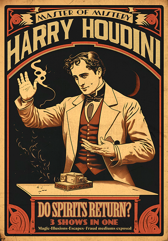 Poster da parete retrò Houdini  - TenStickers