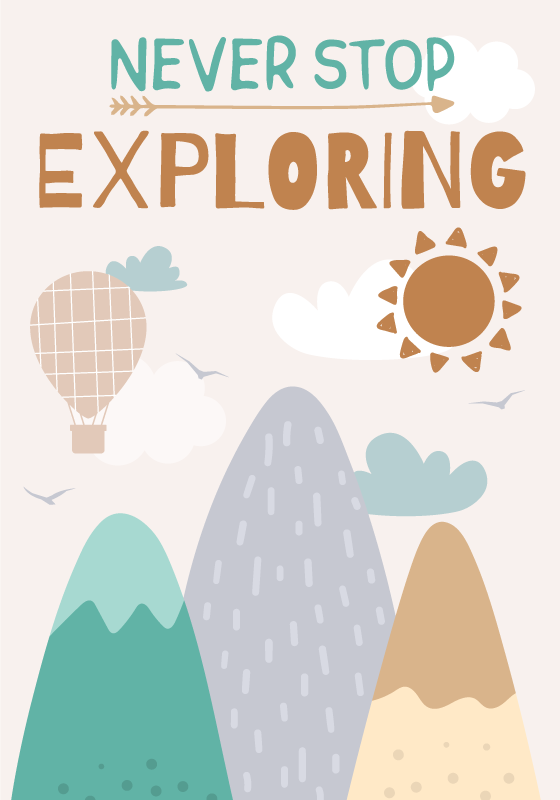 Poster cameretta "Never stop exploring" - TenStickers