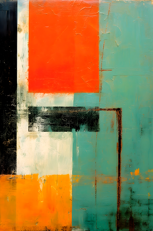 Poster arte rettangoli espressionisti - TenStickers