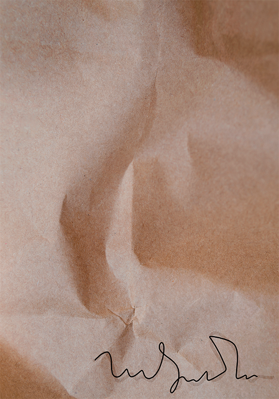 Poster astratto vecchia firma cartacea - TenStickers