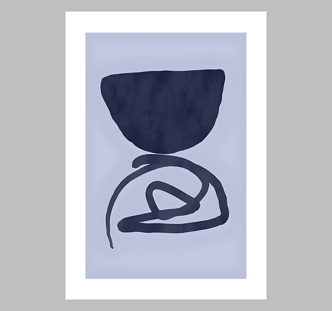 Poster astratto cornice viola - TenStickers