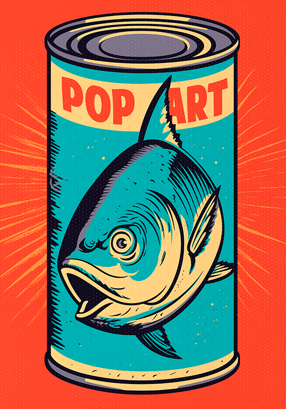 Poster pop art scatola di tonno - TenStickers