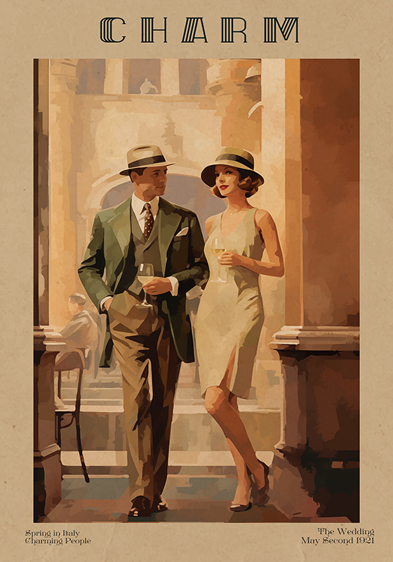 Poster Art Déco rivista di fascino - TenStickers