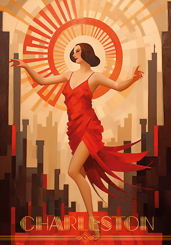 Poster Art Déco charleston - TenStickers